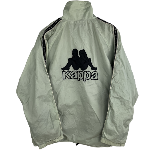 90s Kappa Taped Trainingsjacke Mint Schwarz (L)