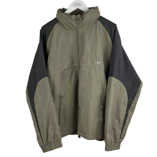 2000s Nike Windbreaker Zweifarbig Khaki/Grau (XL)