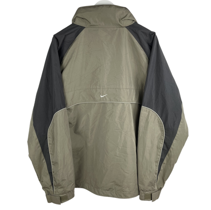 2000s Nike Windbreaker Zweifarbig Khaki/Grau (XL)