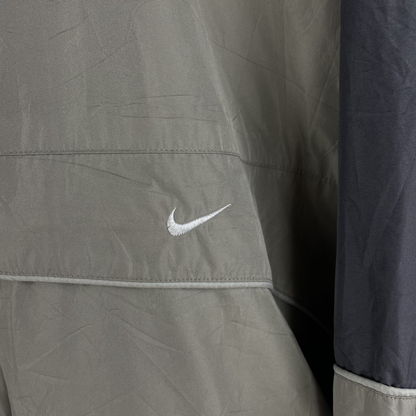 2000s Nike Windbreaker Zweifarbig Khaki/Grau (XL)