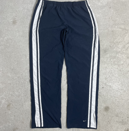 2000s Nike Trainingshose Dunkelblau mit weißen Streifen (M)