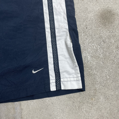 2000s Nike Trainingshose Dunkelblau mit weißen Streifen (M)