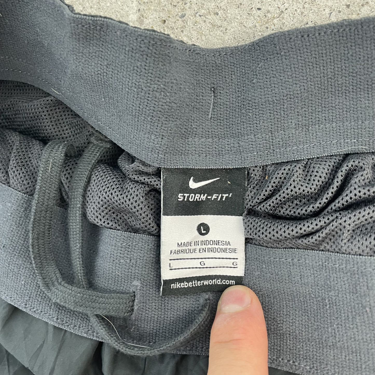 2010s Nike Storm-FIT Track Pants Schwarz/Weiß (L)