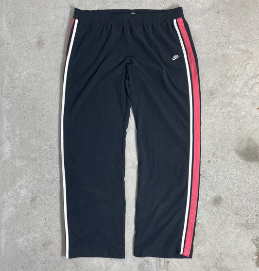 2010s Nike Track Pants Schwarz/Rot-Weiß (XL)