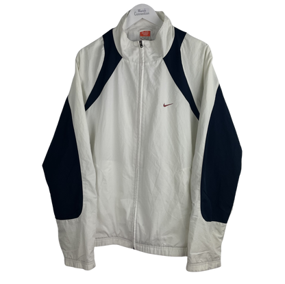 2000s Nike Athletic Dept. Windbreaker Weiß/Marine (XXL)