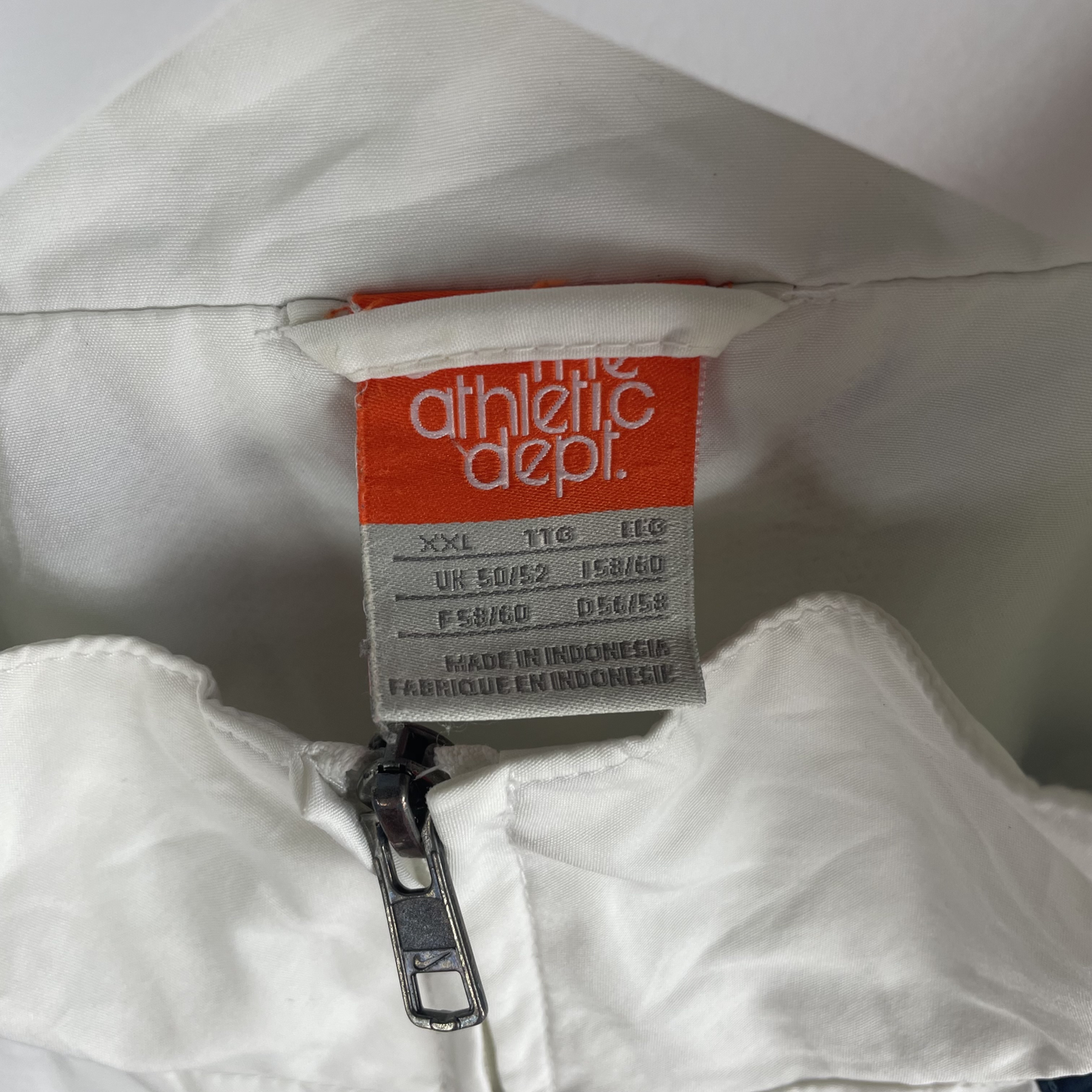 2000s Nike Athletic Dept. Windbreaker Weiß/Marine (XXL)