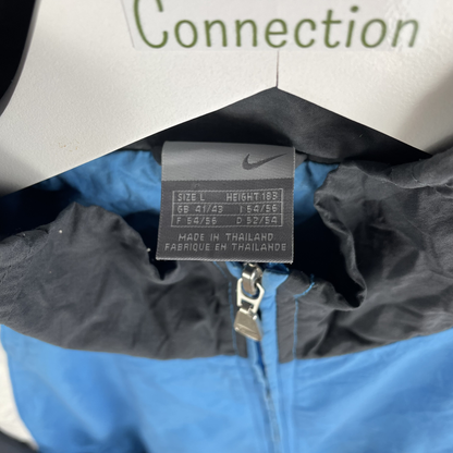 2000s Nike Windbreaker Blau/Schwarz/Weiß (L)