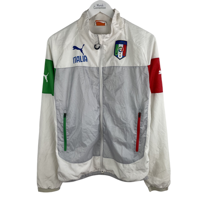 2010s Puma Italien Jacke Tricolore Weiß/Grau (S)
