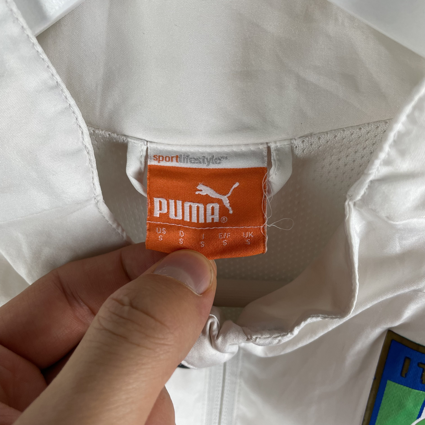 2010s Puma Italien Jacke Tricolore Weiß/Grau (S)