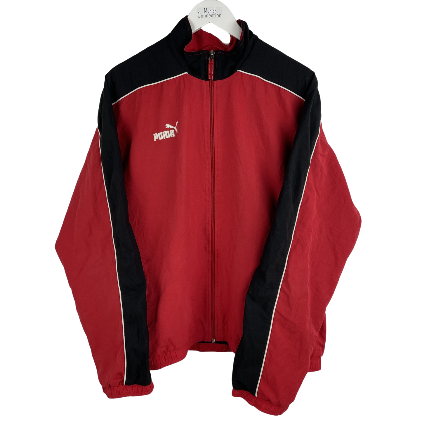 2000s Puma Windbreaker rot schwarz (L)