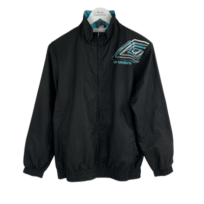 2000s Umbro Windbreaker Schwarz/Türkis (YL)